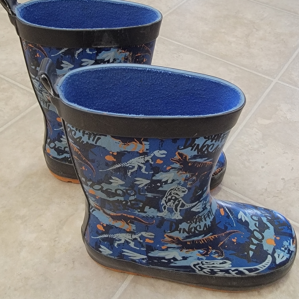 Element Kids Blue Dinosaur Rain Boots